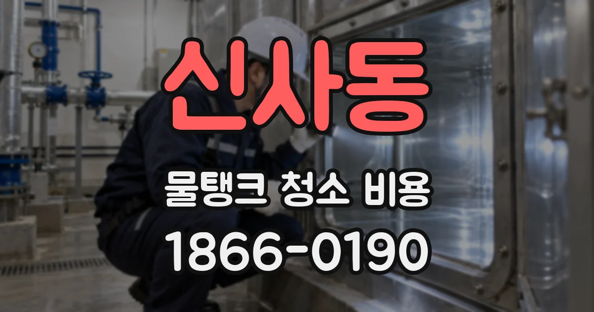 신사동 물탱크 청소 비용