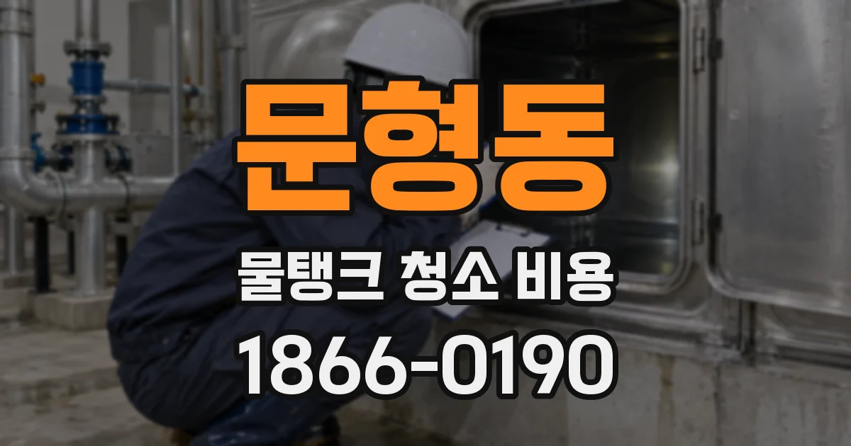 문형동 물탱크 청소 비용