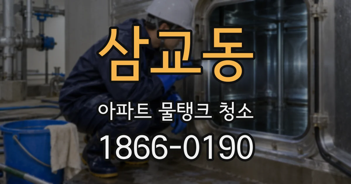 삼교동 아파트 물탱크 청소