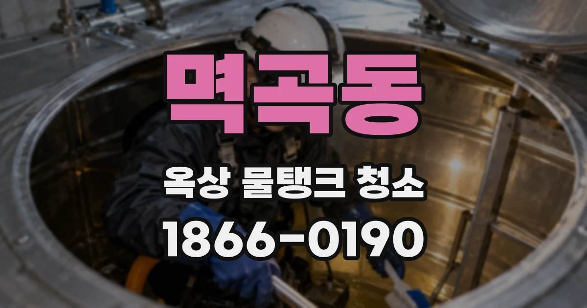 멱곡동 옥상 물탱크 청소