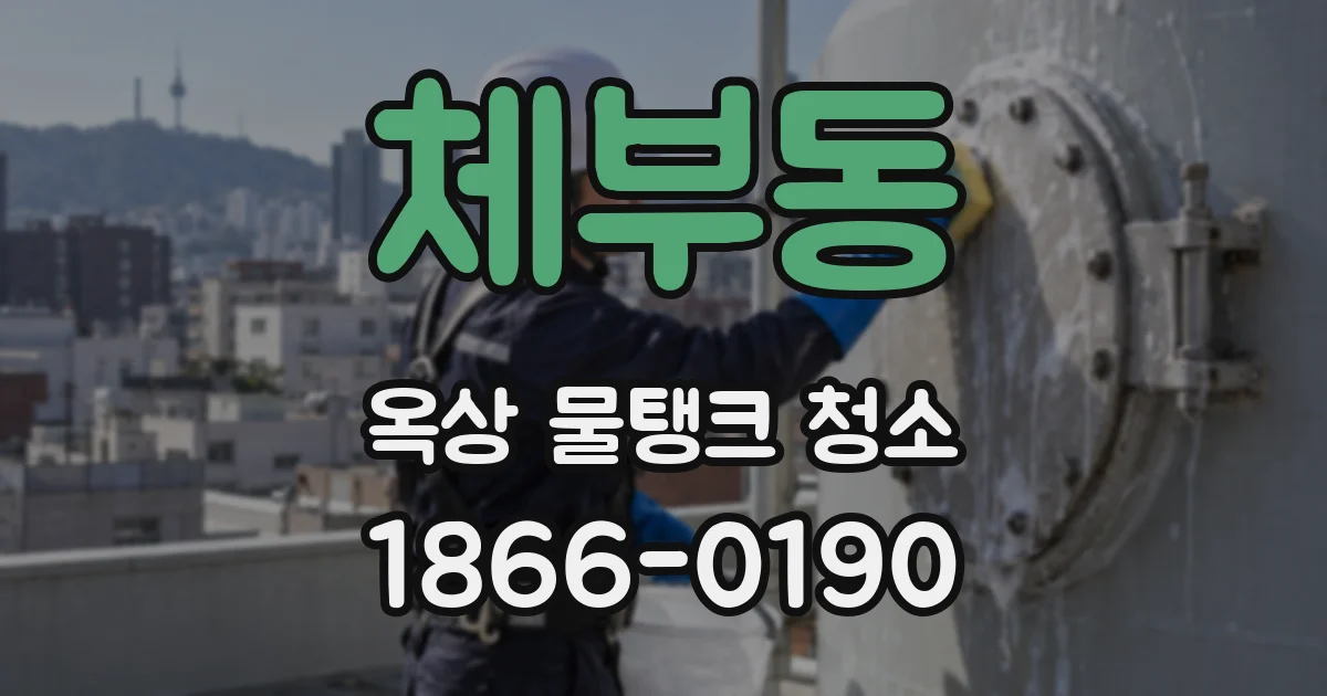 체부동 옥상 물탱크 청소