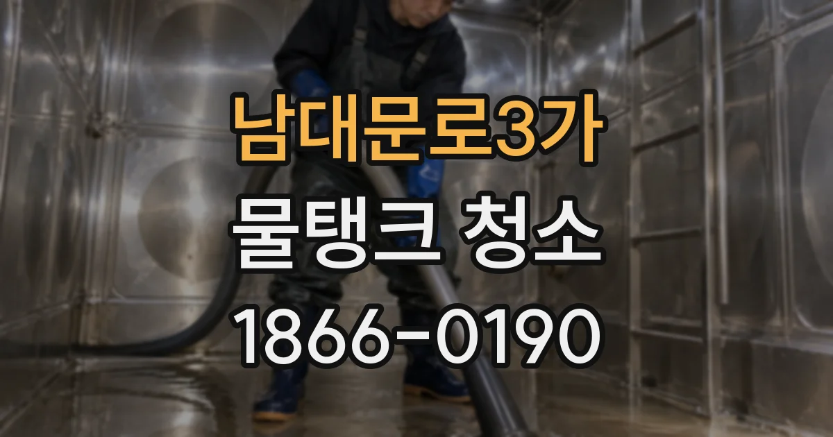 남대문로3가 물탱크 청소