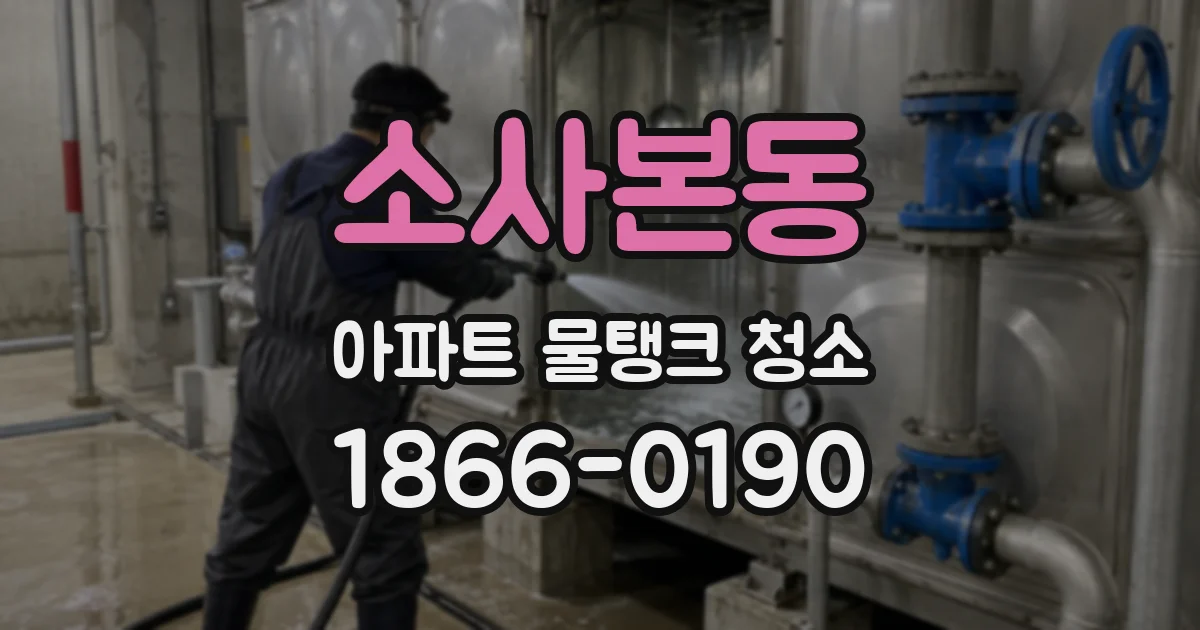 소사본동 아파트 물탱크 청소