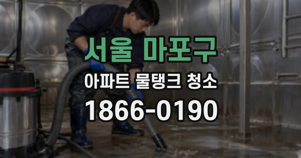 서울 마포구 아파트 물탱크 청소