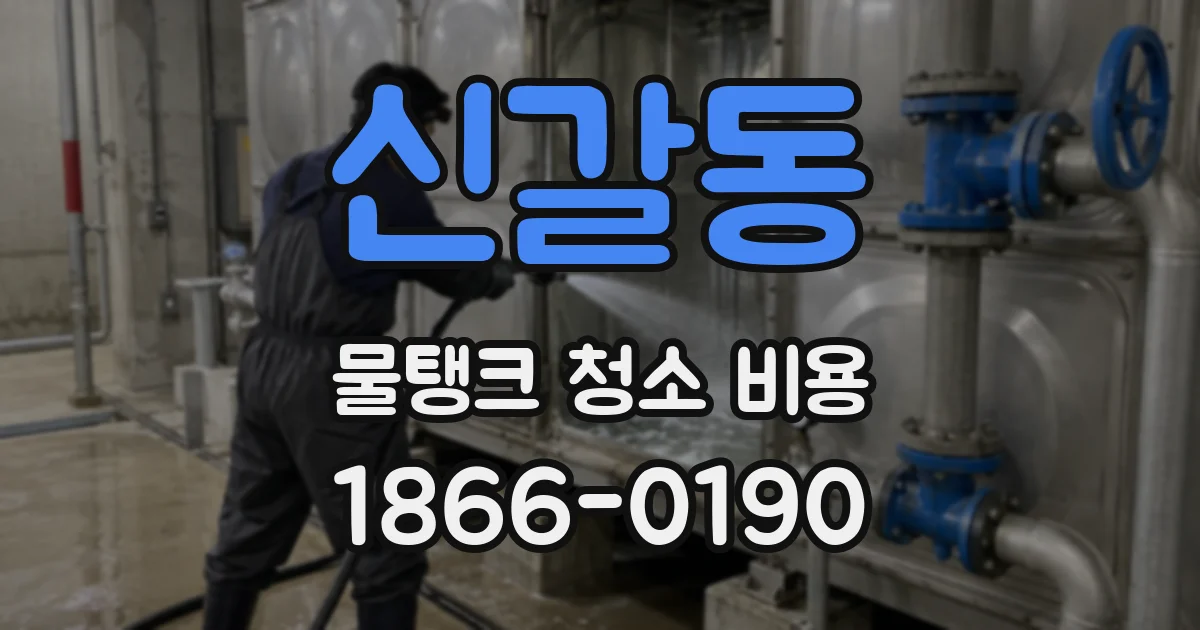 신갈동 물탱크 청소 비용