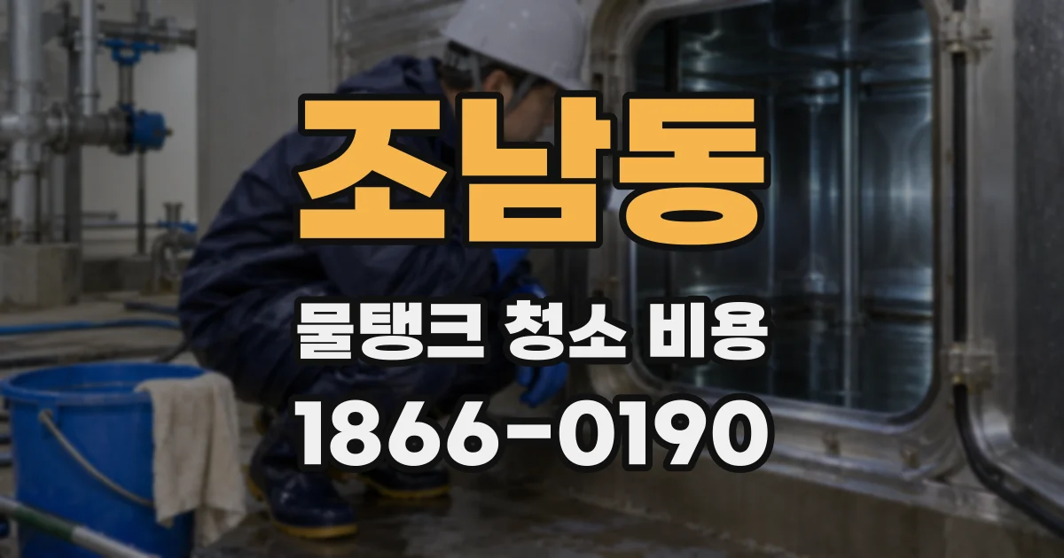 조남동 물탱크 청소 비용