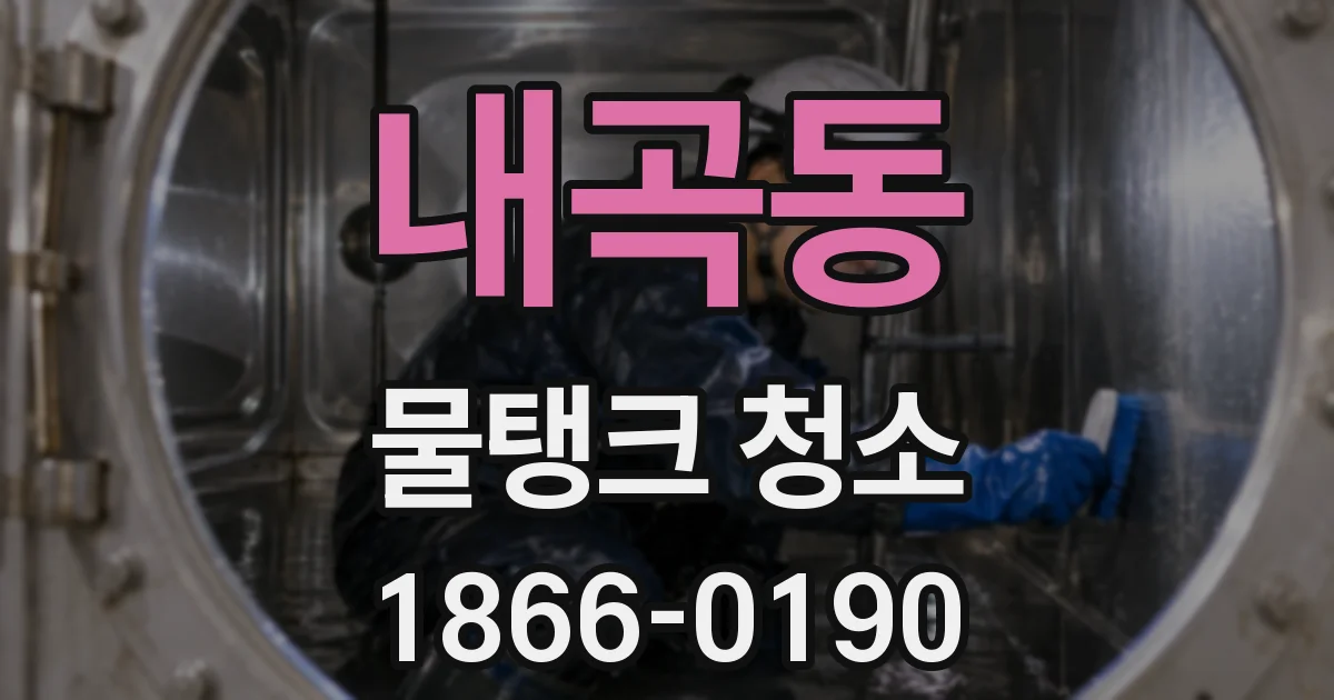 내곡동 물탱크 청소