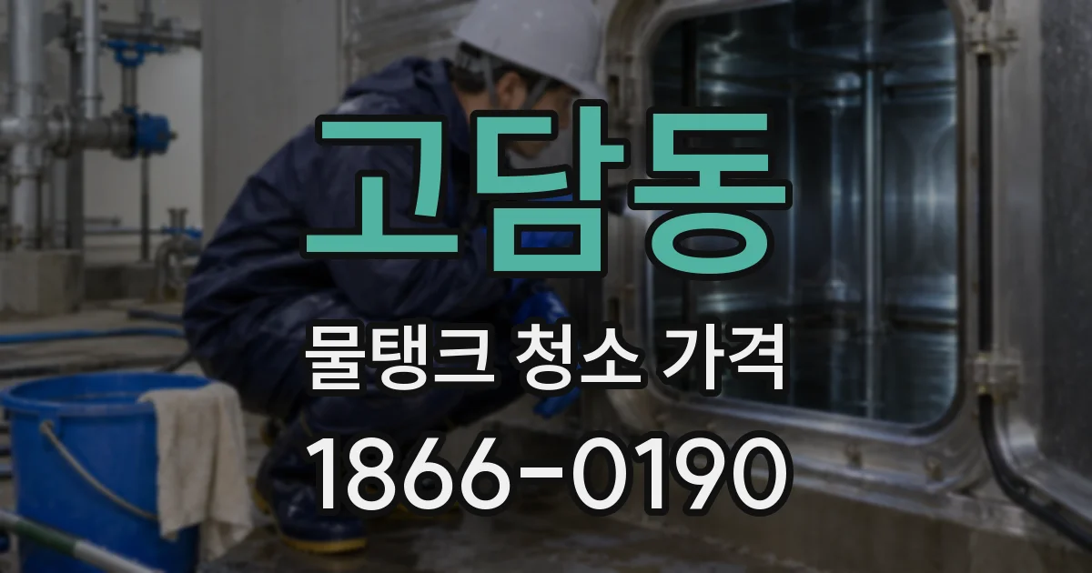 고담동 물탱크 청소 가격