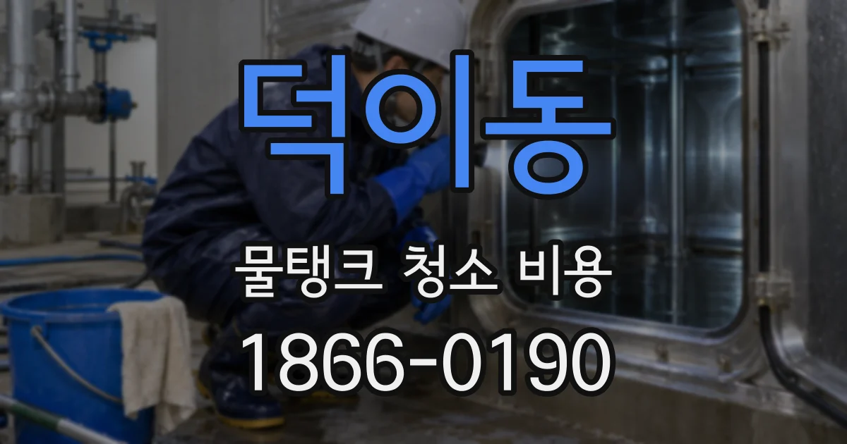 덕이동 물탱크 청소 비용