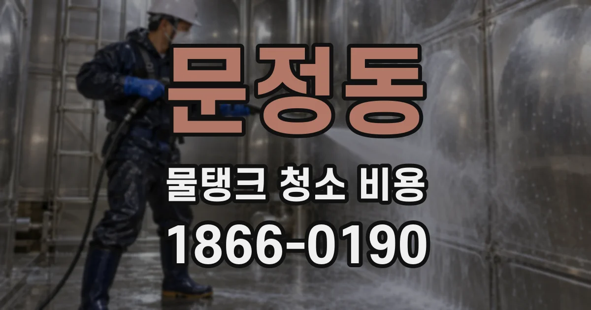 문정동 물탱크 청소 비용