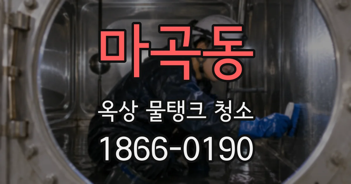 마곡동 옥상 물탱크 청소