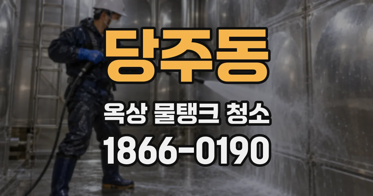 당주동 옥상 물탱크 청소