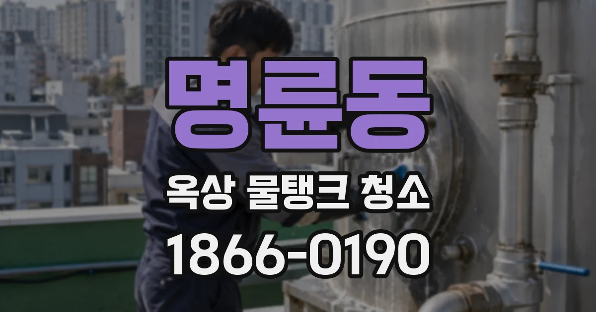 명륜동 옥상 물탱크 청소