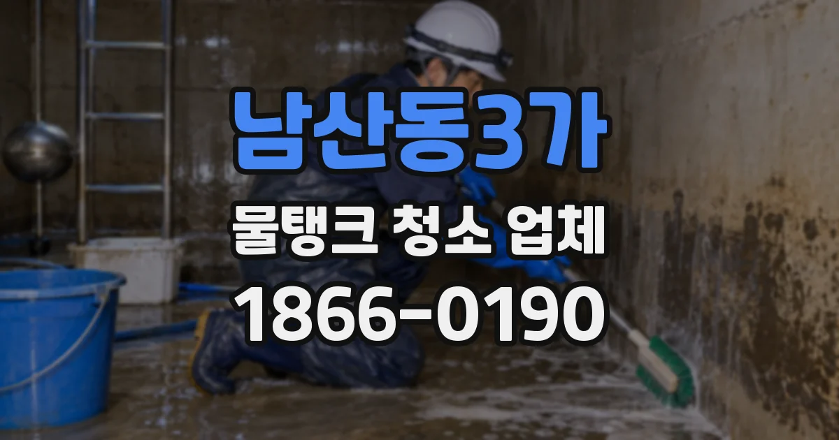 남산동3가 물탱크 청소 업체