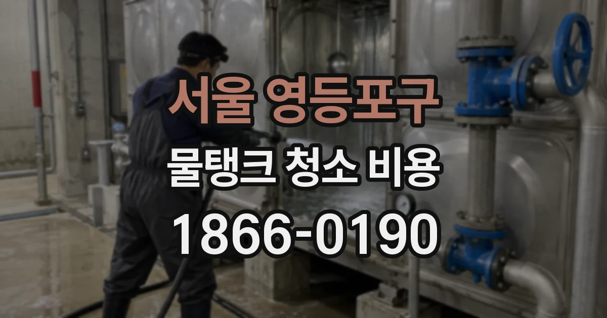 서울 영등포구 물탱크 청소 비용