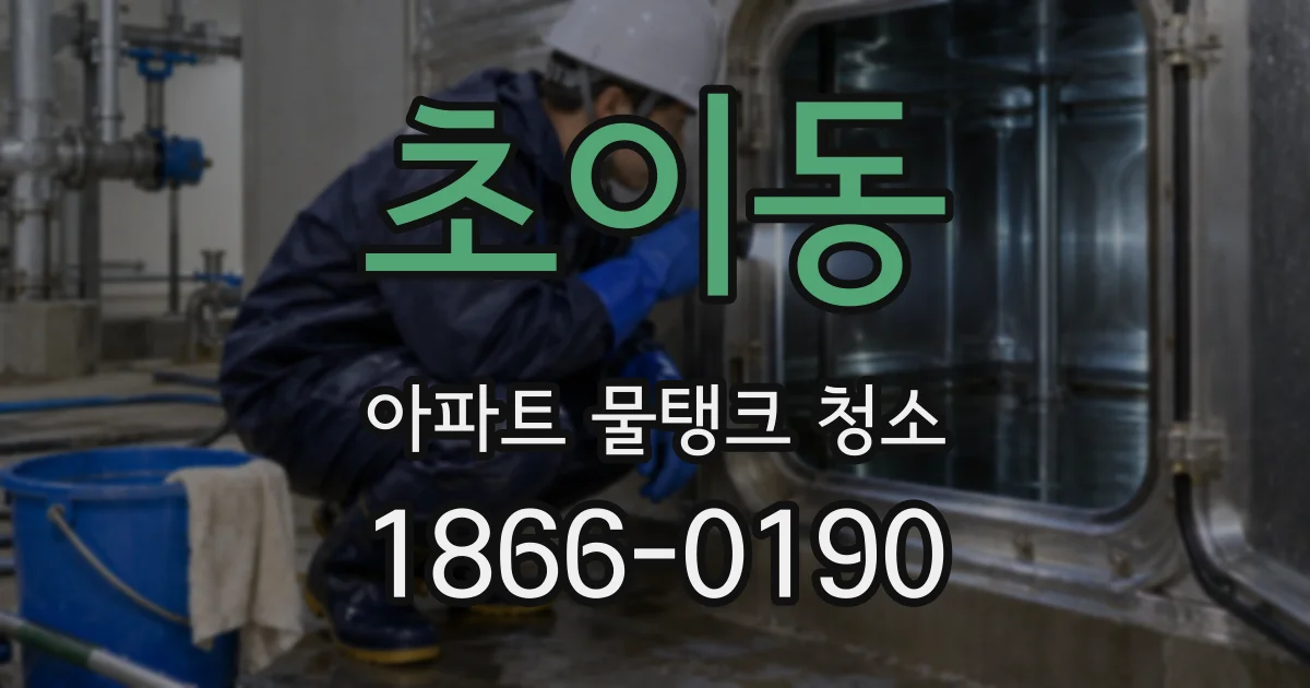 초이동 아파트 물탱크 청소