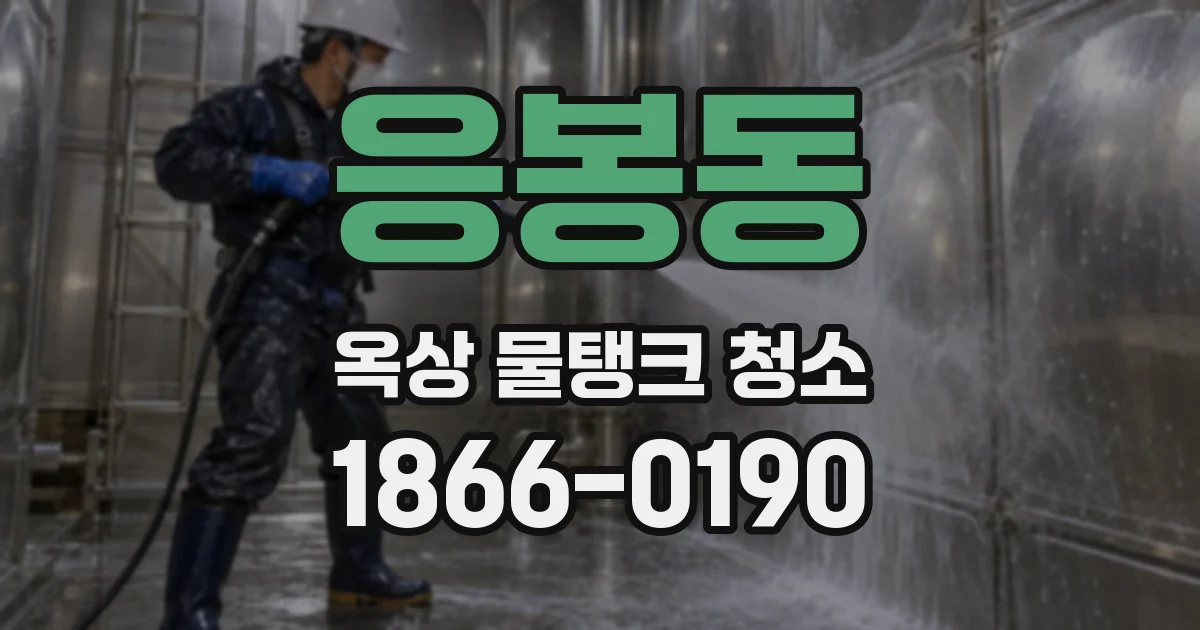 응봉동 옥상 물탱크 청소