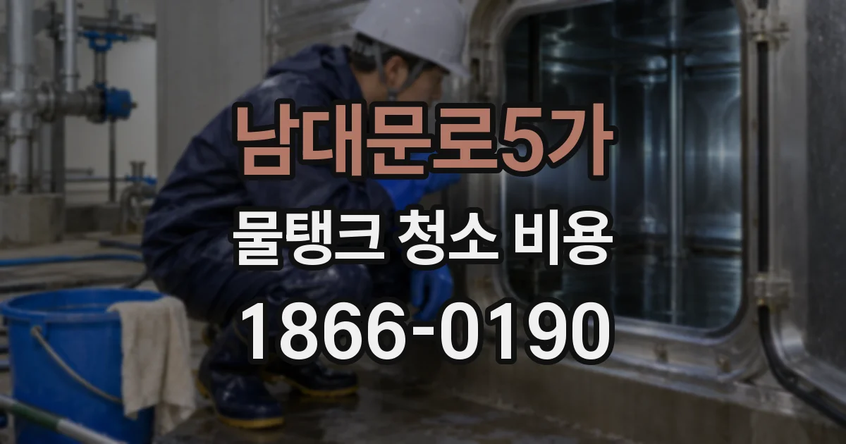 남대문로5가 물탱크 청소 비용