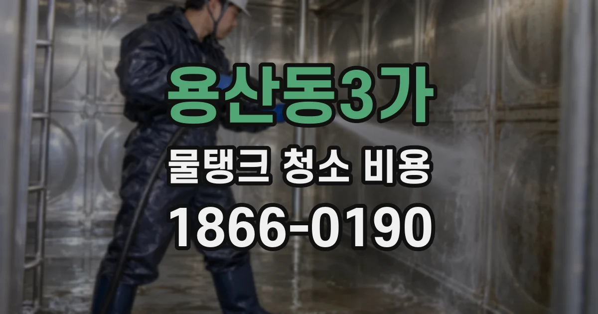용산동3가 물탱크 청소 비용