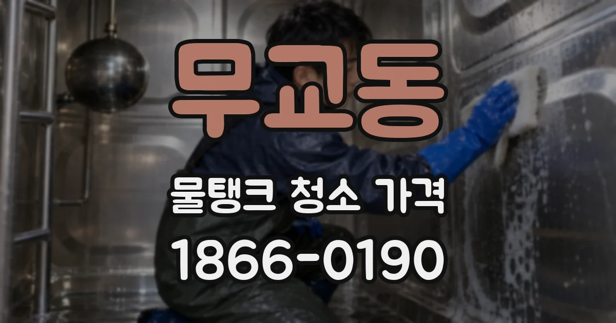 무교동 물탱크 청소 가격
