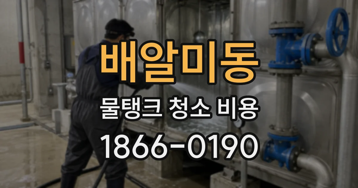배알미동 물탱크 청소 비용