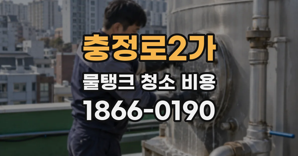 충정로2가 물탱크 청소 비용
