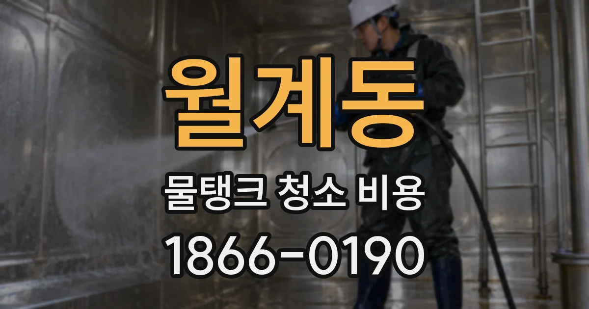 월계동 물탱크 청소 비용