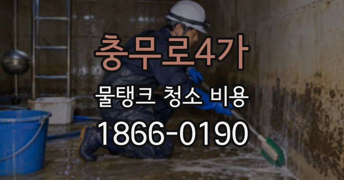 충무로4가 물탱크 청소 비용