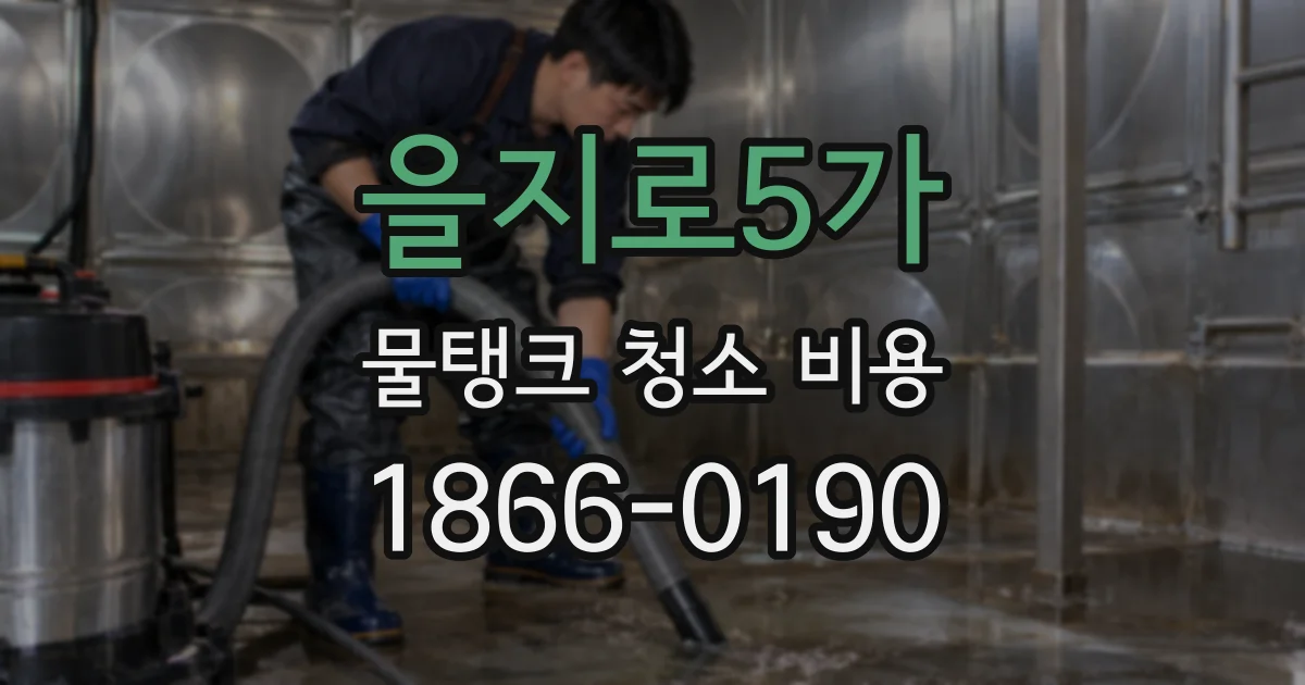 을지로5가 물탱크 청소 비용