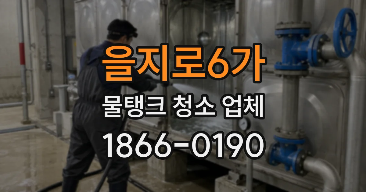 을지로6가 물탱크 청소 업체