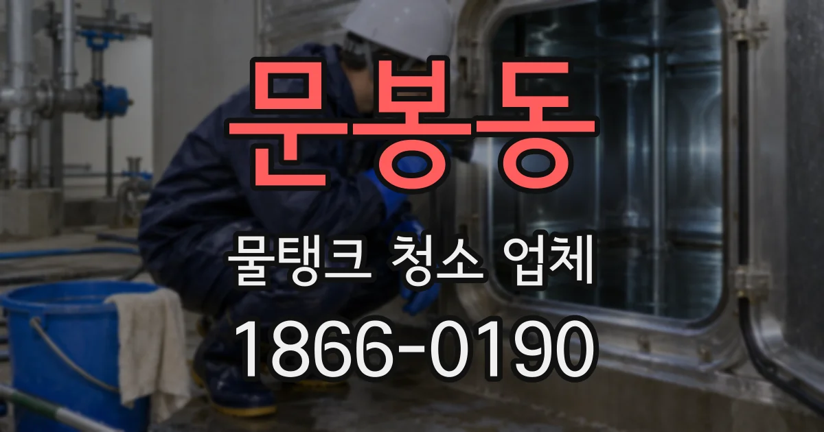 문봉동 물탱크 청소 업체