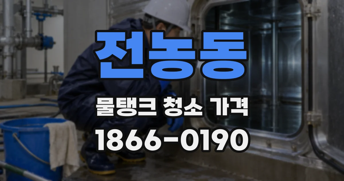 전농동 물탱크 청소 가격