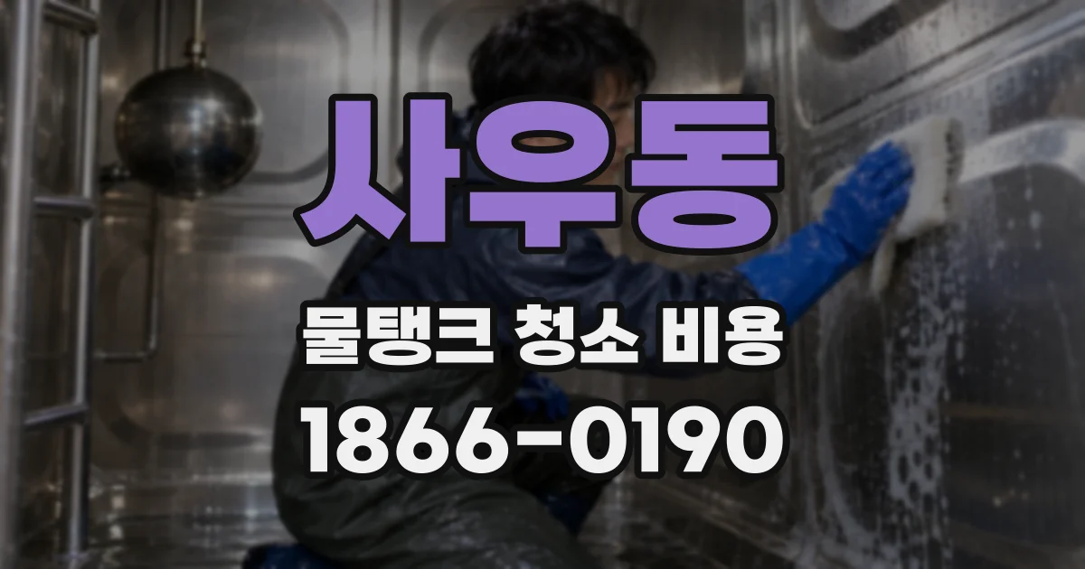 사우동 물탱크 청소 비용