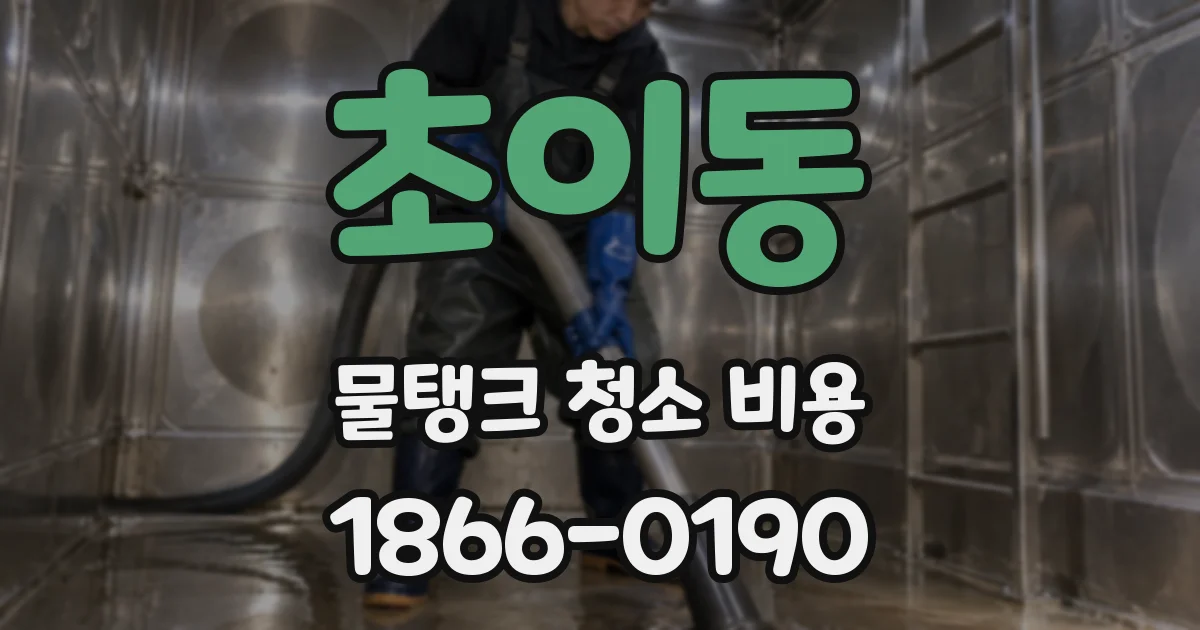초이동 물탱크 청소 비용