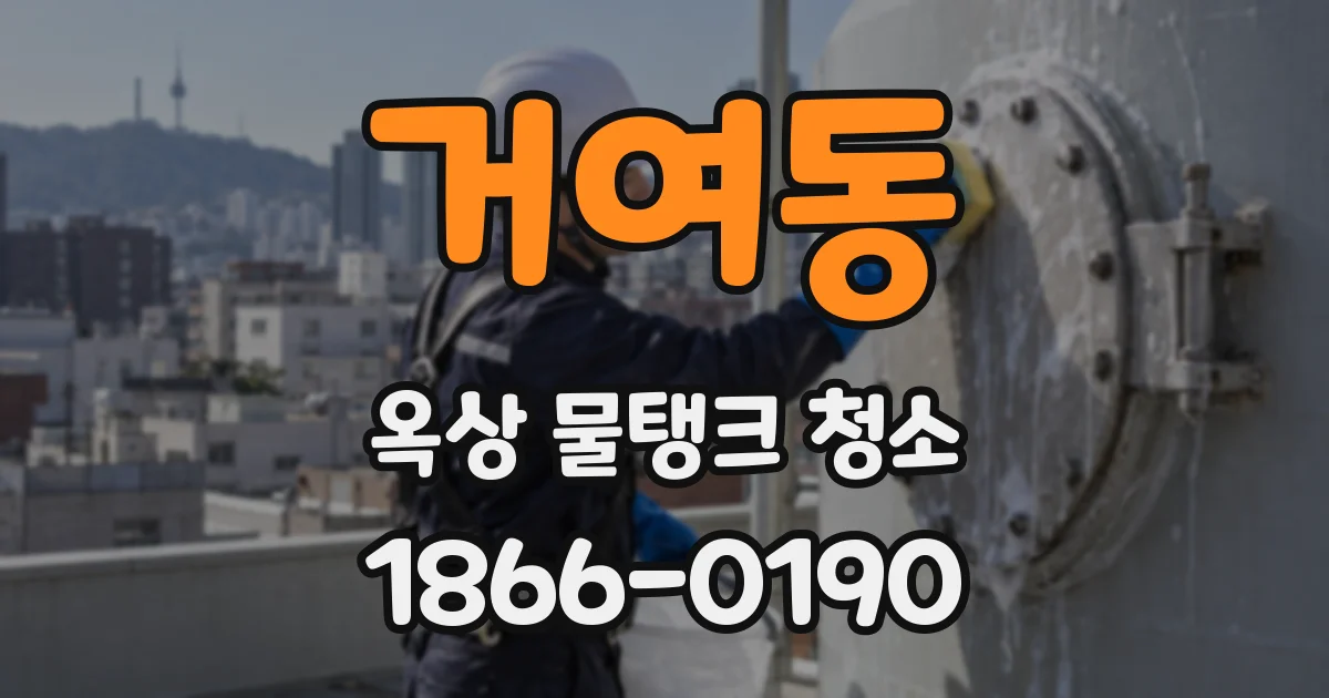 거여동 옥상 물탱크 청소