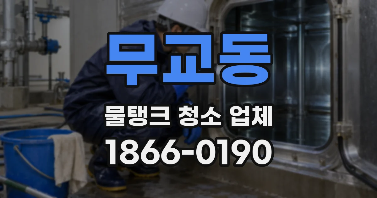 무교동 물탱크 청소 업체