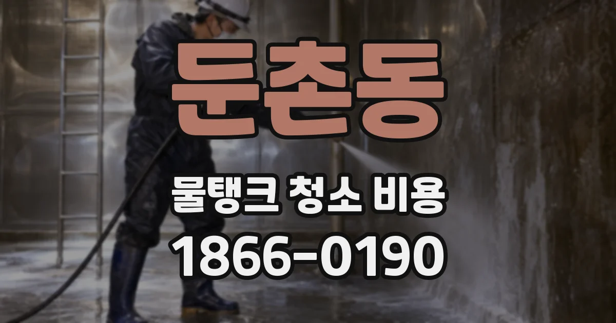 둔촌동 물탱크 청소 비용