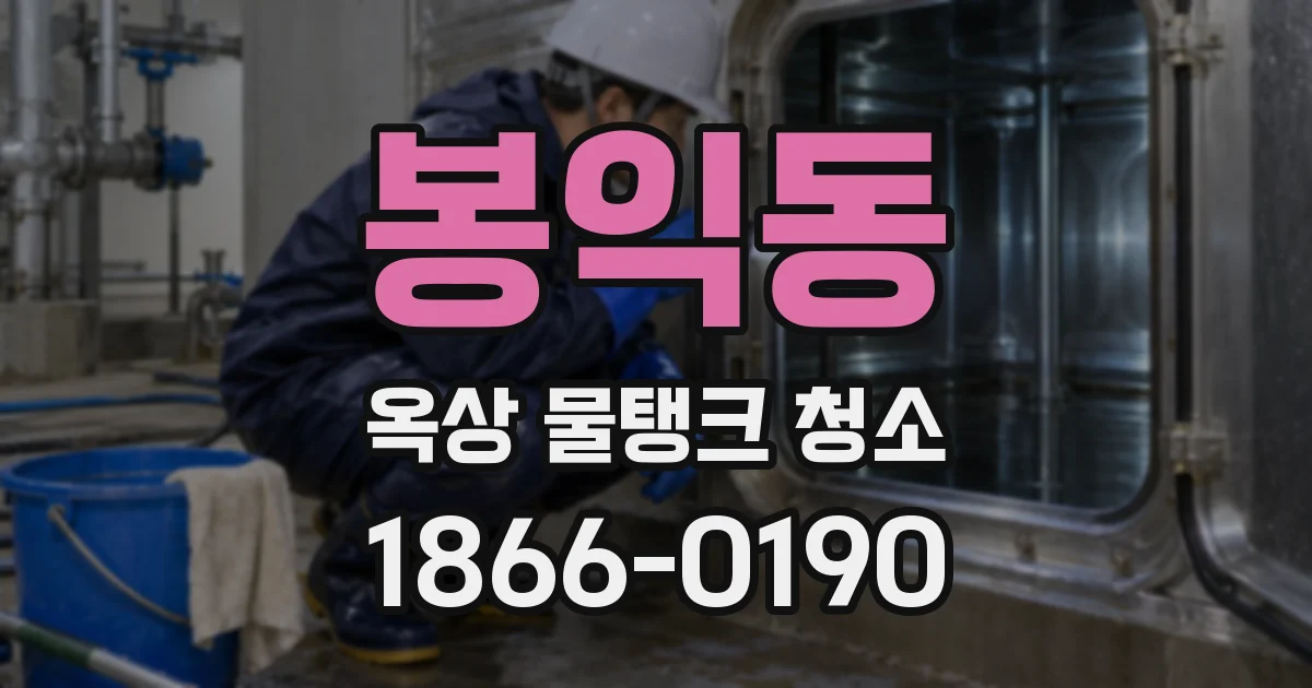 봉익동 옥상 물탱크 청소