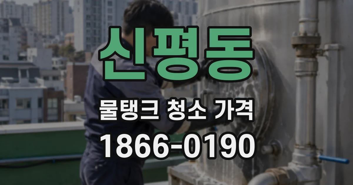 신평동 물탱크 청소 가격