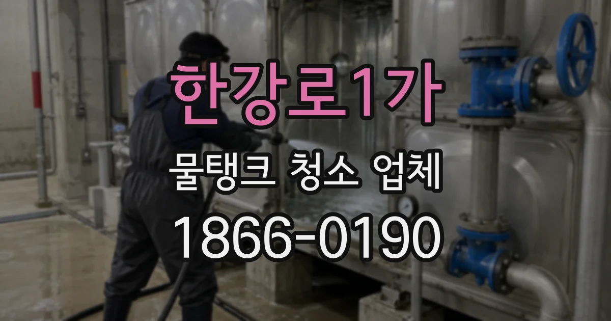 한강로1가 물탱크 청소 업체