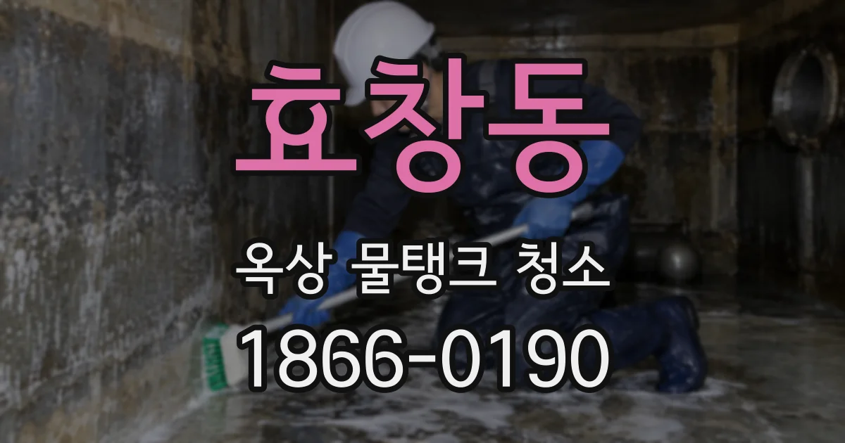 효창동 옥상 물탱크 청소