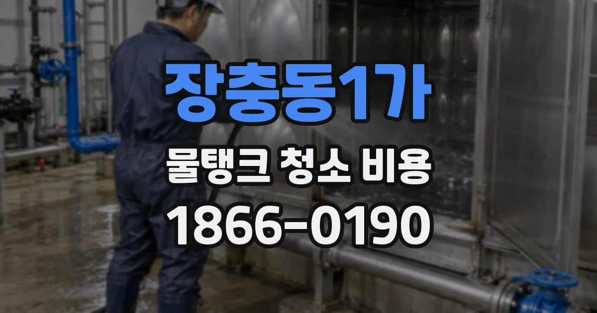 장충동1가 물탱크 청소 비용