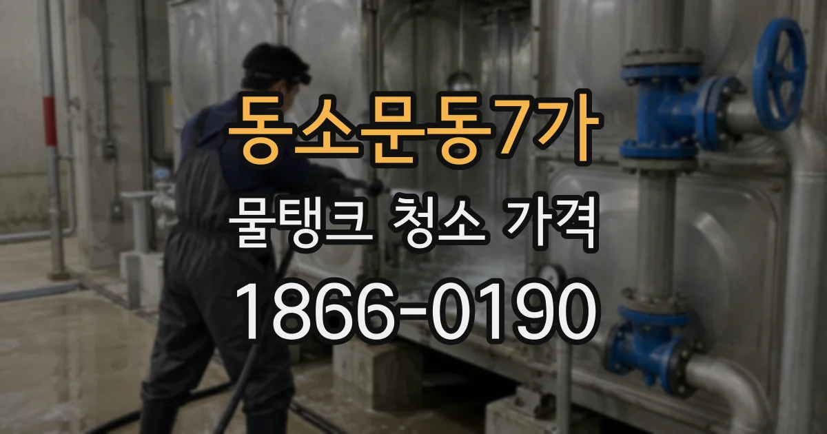 동소문동7가 물탱크 청소 가격