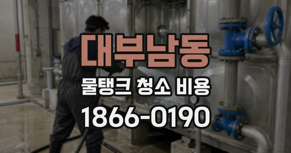 대부남동 물탱크 청소 비용