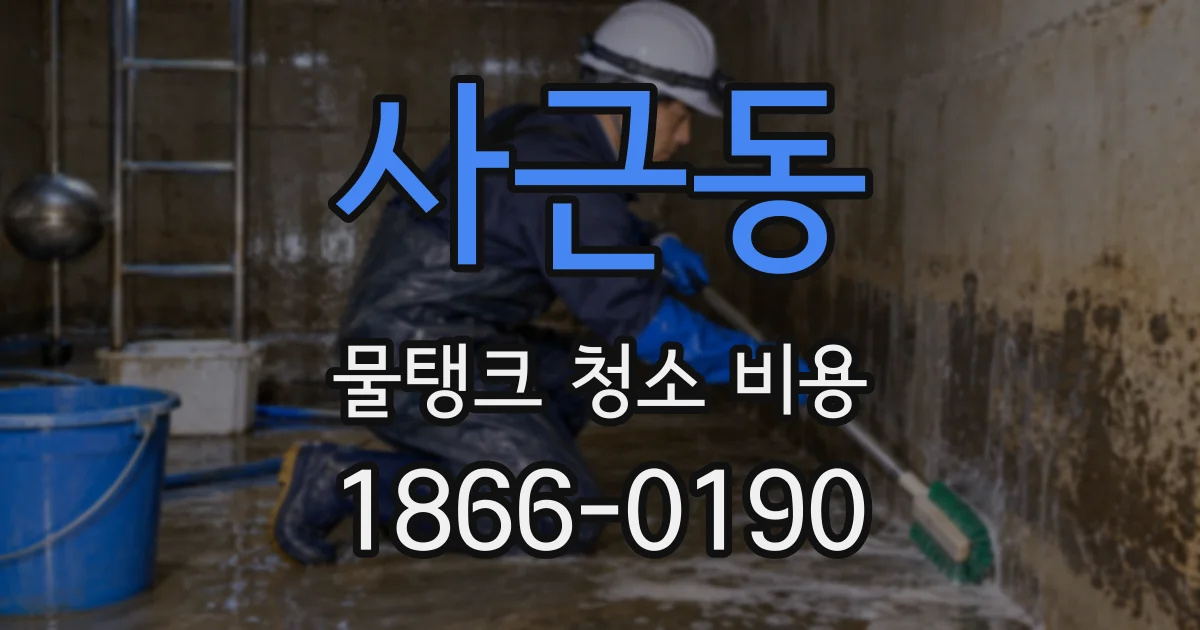 사근동 물탱크 청소 비용