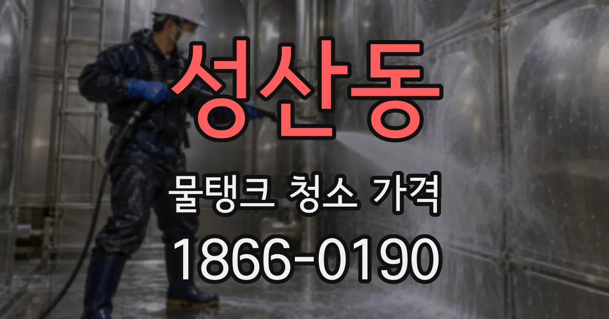 성산동 물탱크 청소 가격