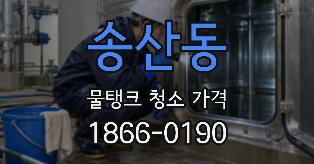 송산동 물탱크 청소 가격