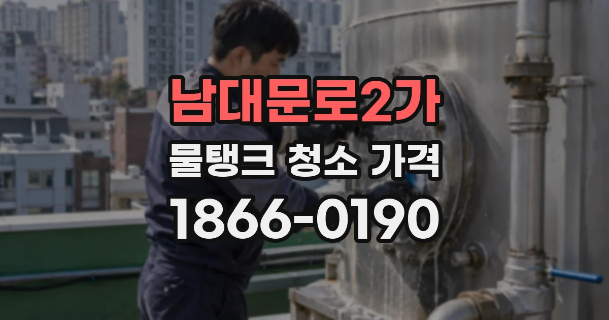 남대문로2가 물탱크 청소 가격