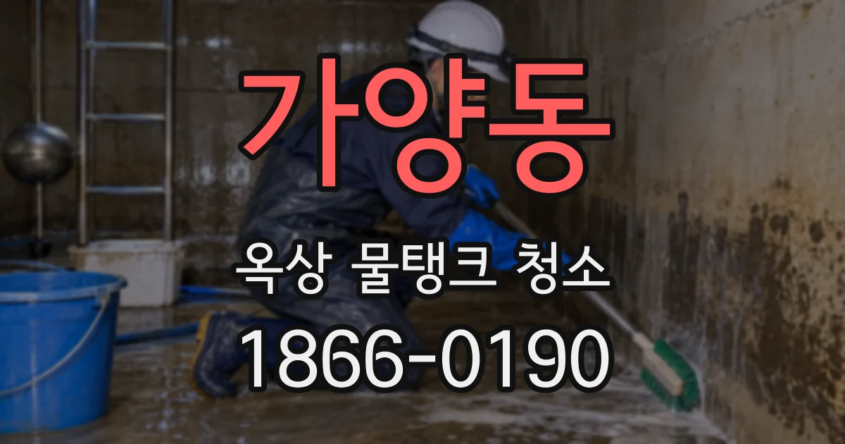 가양동 옥상 물탱크 청소