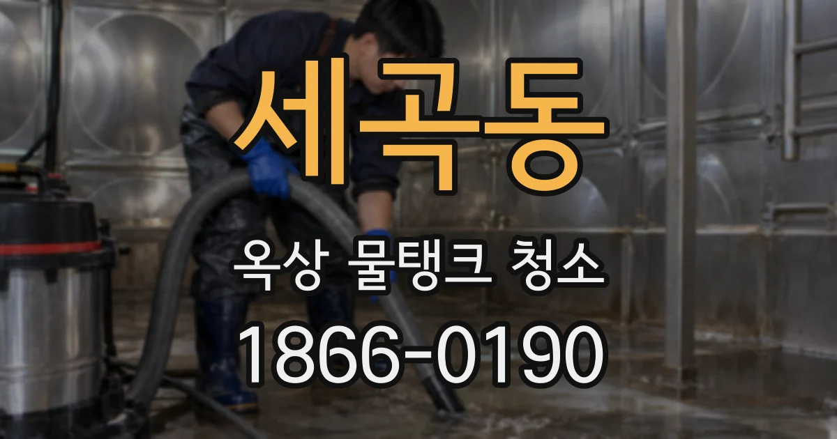 세곡동 옥상 물탱크 청소